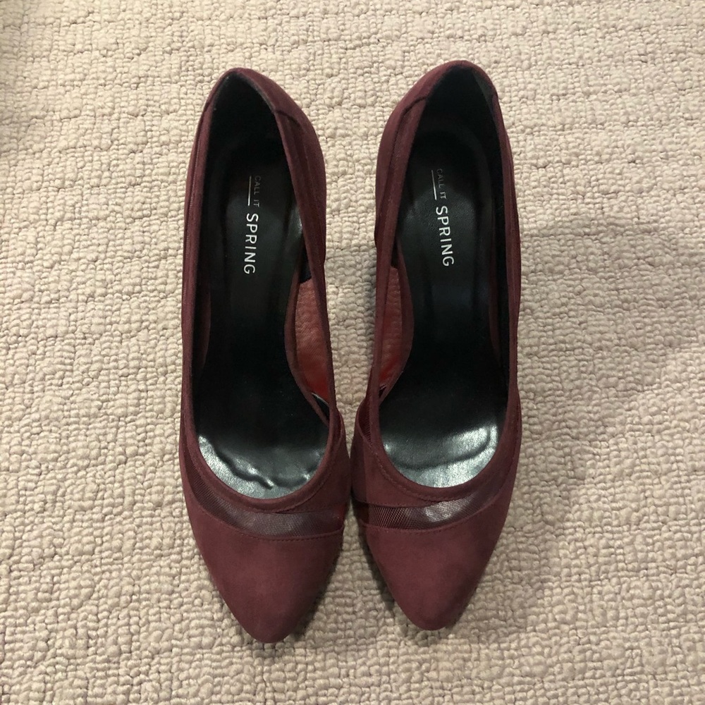 Spring Burgundy Heels - Picture 2 of 4
